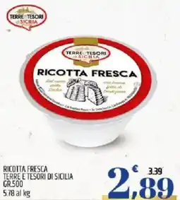 Ard Discount Ricotta fresca terre e TESORI DI SICILIA offerta