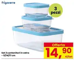 Interspar frigoverre Set 3 contenitori in vetro offerta