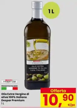 Interspar Olio Extra Vergine di oliva 100% Italiano Despar Premium offerta