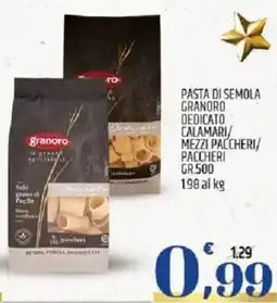 Ard Discount Pasta di semola granoro dedicato calamari/ mezzi paccheri paccheri offerta