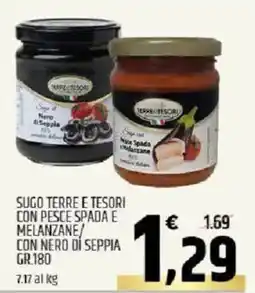 Ard Discount Sugo terre e tesori con pesce spada e melanzane con nero di seppia offerta