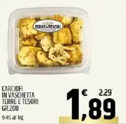 Ard Discount Carciofi in vaschetta TERRE E TESORI offerta