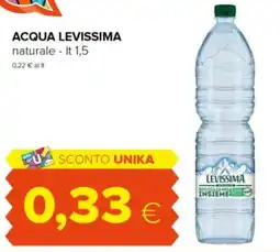 Oasi ACQUA LEVISSIMA naturale offerta