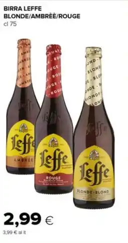 Oasi Birra leffe blonde/ambrèè/rouge offerta
