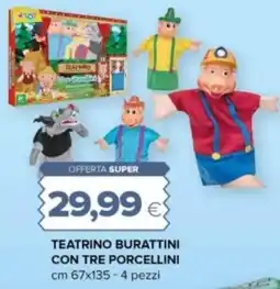 Oasi Teatrino burattini con tre porcellini offerta