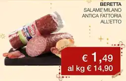 Coop Beretta salame milano antica fattoria offerta