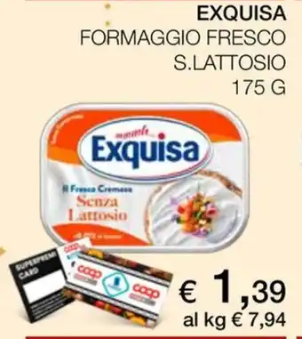 Coop Exquisa formaggio fresco s.lattosio offerta