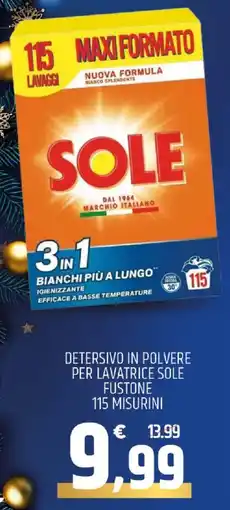 Ard Discount Detersivo in polvere per lavatrice sole1 fustone 115 misurini offerta
