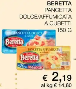 Coop Beretta pancetta dolce/affumicata a cubetti offerta