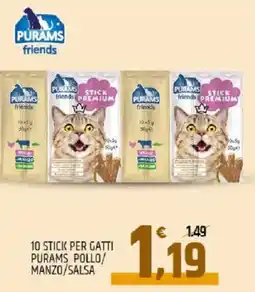 Ard Discount 10 stick per gatti purams pollo/ manzo/salsa offerta