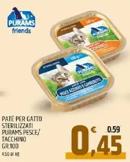 Ard Discount Paté per gatto sterilizzati purams pesce/ tacchino offerta