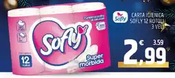 Ard Discount Carta igienica sofly sofly 12 rotoli 3 veli offerta