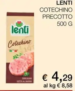 Coop Lenti cotechino precotto offerta