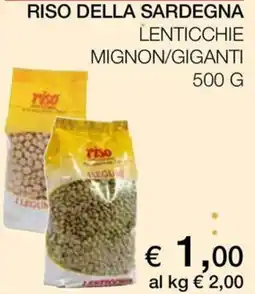 Coop Riso della sardegna lenticchie mignon/giganti offerta