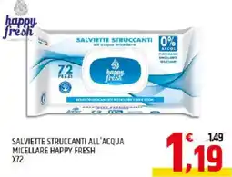 Ard Discount Salviette struccanti all'acqua micellare HAPPY FRESH x72 offerta