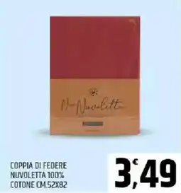 Ard Discount Coppia di federe nuvoletta 100% cotone cm.52x82 offerta