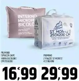 Ard Discount Piumino 2 piazze st. moritz horn bicolore offerta
