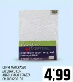 Ard Discount Copri materasso jacquard con angoli maxi 1 piazza cm.100x200+30 offerta