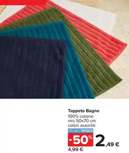 Carrefour Tappeto Bagno 100% cotone offerta