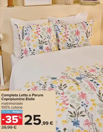 Completo Letto o Parure Copripiumino Elalie