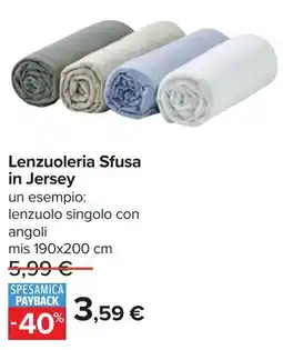 Carrefour Lenzuoleria Sfusa in Jersey offerta