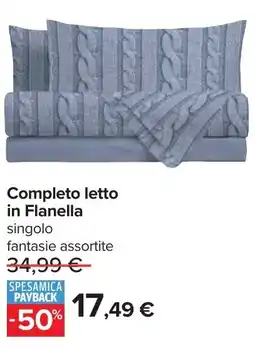 Carrefour Completo letto in Flanella offerta