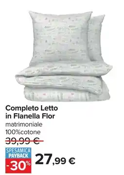Carrefour Completo Letto in Flanella Flor offerta