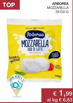Coop Arborea mozzarella offerta