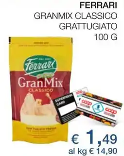 Coop Ferrari granmix classico grattugiato offerta