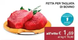 Coop Fetta per tagliata di bovino offerta