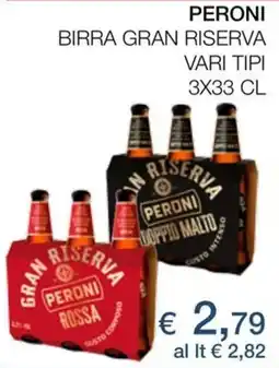 Coop Peroni birra gran riserva offerta