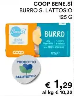 Coop Coop bene.sì burro s. lattosio offerta