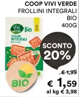 Coop Coop vivi verde frollini integrali bio offerta