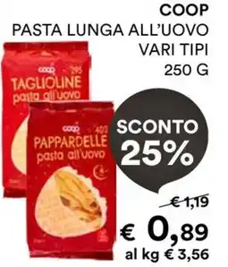 Coop Coop pasta lunga all'uovo offerta