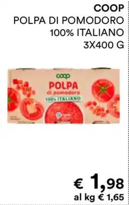 Coop Coop polpa di pomodoro 100% italiano offerta