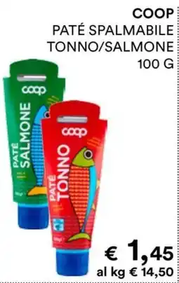 Coop Coop paté spalmabile tonno/salmone offerta