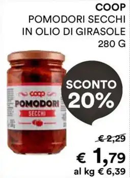 Coop Coop pomodori secchi in olio di girasole offerta