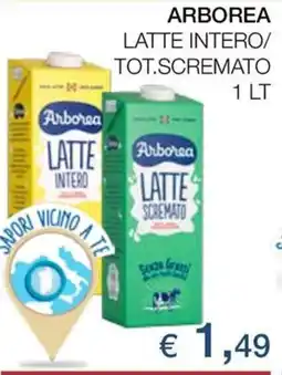 Coop Arborea latte intero/ tot.scremato offerta