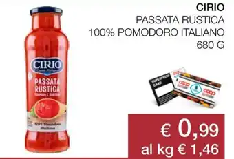 Cirio passata rustica 100% pomodoro italiano