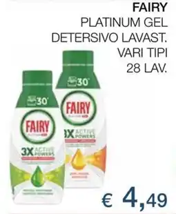 Coop Fairy platinum gel detersivo lavast. offerta