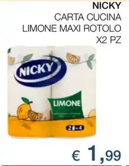 Coop Nicky carta cucina limone maxi rotolo offerta