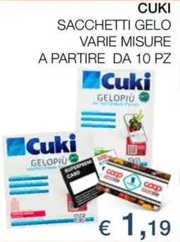 Coop Cuki sacchetti gelo offerta