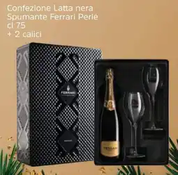 Famila Confezione Latta nera Spumante Ferrari Perlé offerta