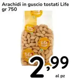 Famila Arachidi in guscio tostati Life offerta