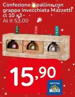 Famila Confezione palline con grappa invecchiata Mazzetti offerta