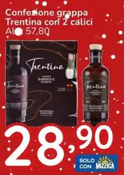 Famila Confezione grappa Trentina con 2 calici offerta