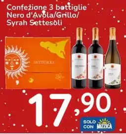 Famila Confezione 3 bottiglie Nero d'Avola/Grillo/ Syrah Settesòli offerta