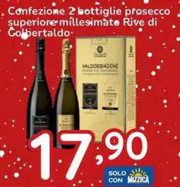 Famila Confezione 2 bottiglie prosecco superiore millesimato Rive di Colbertaldo offerta