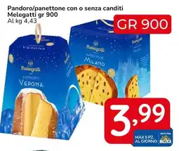 Famila Pandoro/panettone con o senza canditi Melegatti offerta