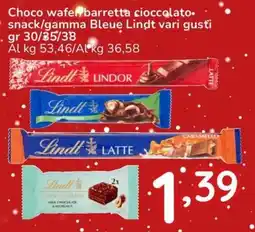Famila Choco wafer barretta cioccolato snack/gamma Bleue Lindt offerta